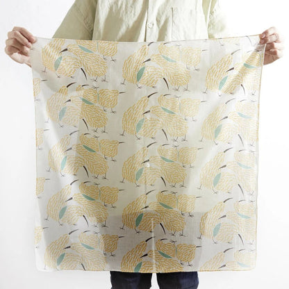 BLOCK PRINT ハンカチ kiwi