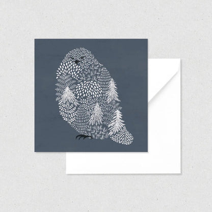 Fluffy メッセージカード Snow owl