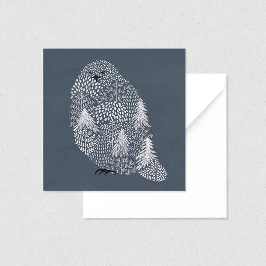 Fluffy メッセージカード Snow owl