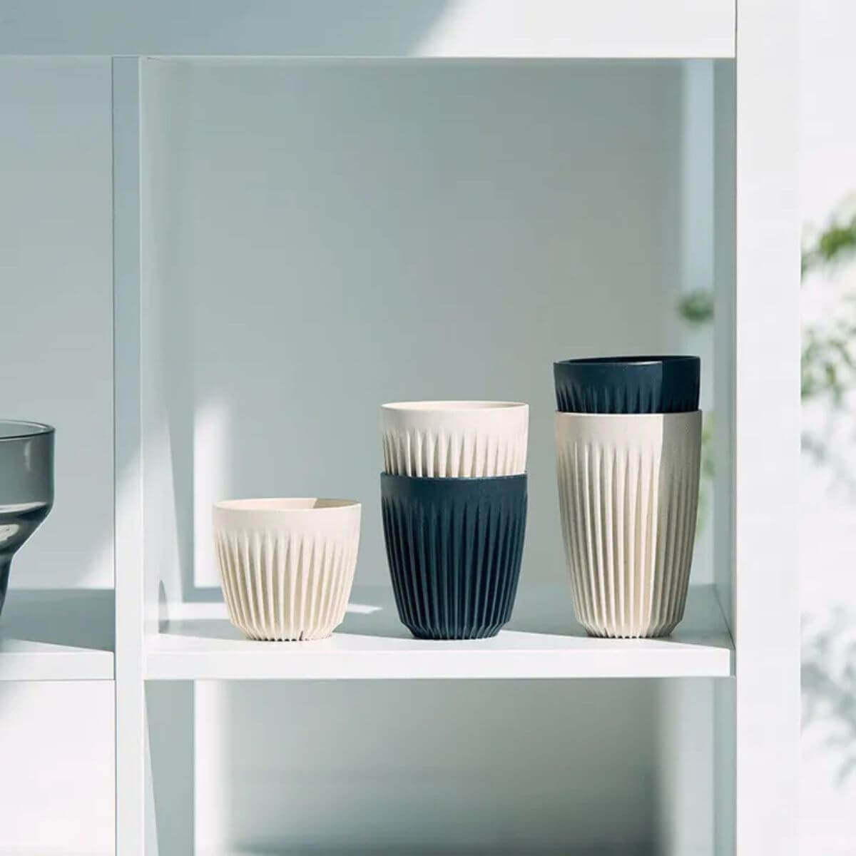 HuskeeCup タンブラー  235ml 8oz チャコール/ナチュラル