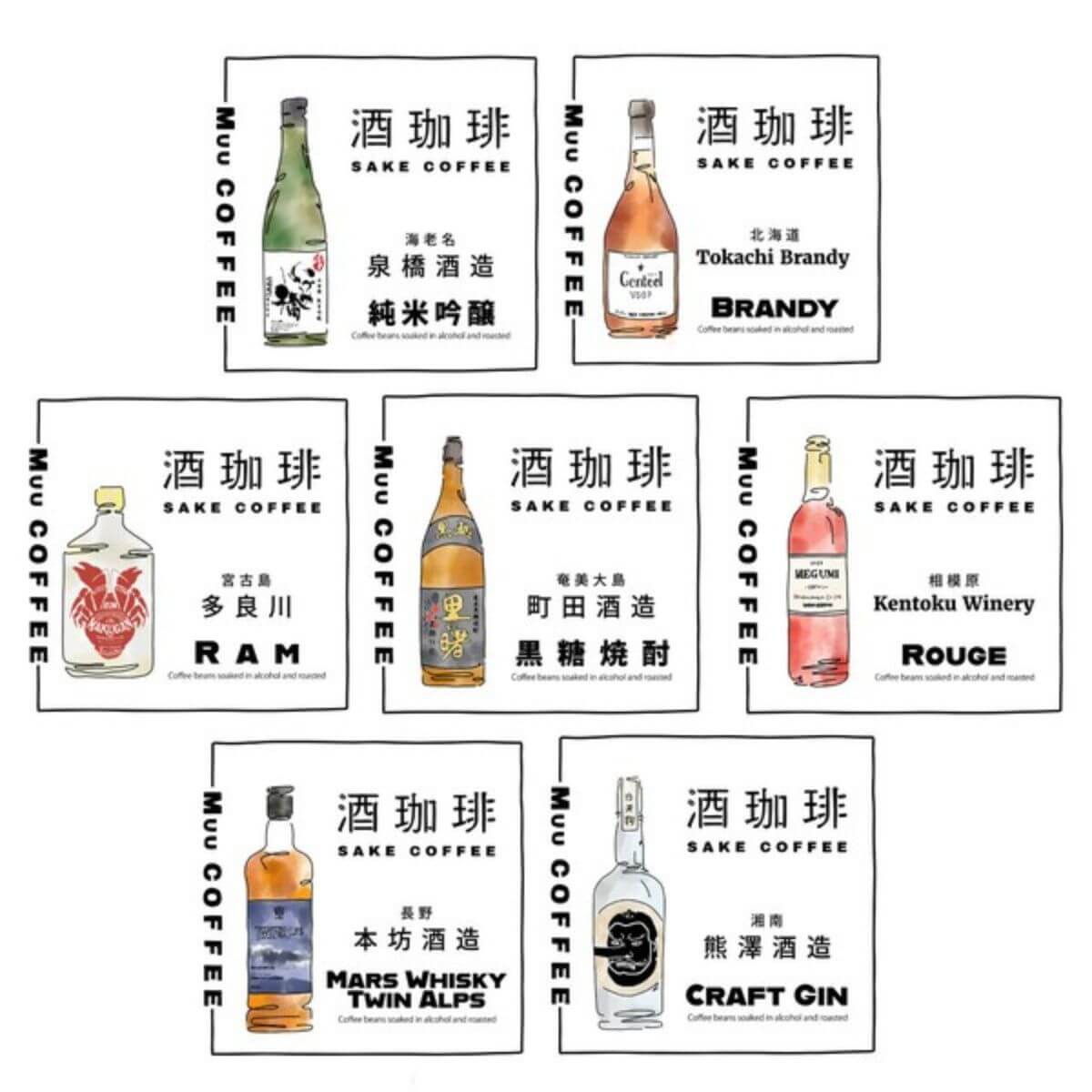 【35g×7種類】酒珈琲　お試し飲み比べセット